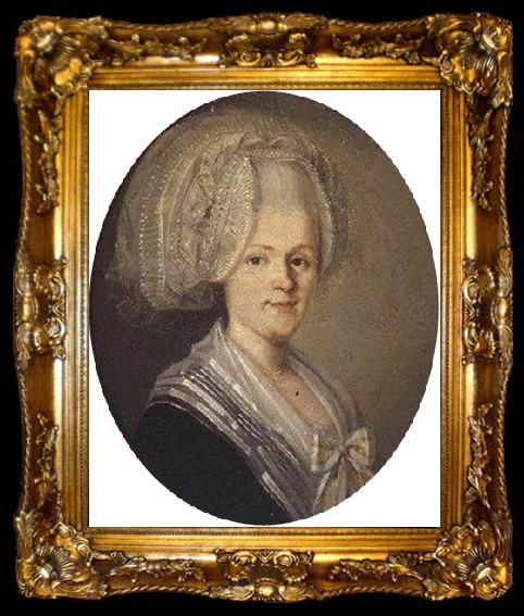 framed  Nils Schillmark Portrait of Anna Maria Backman, ta009-2